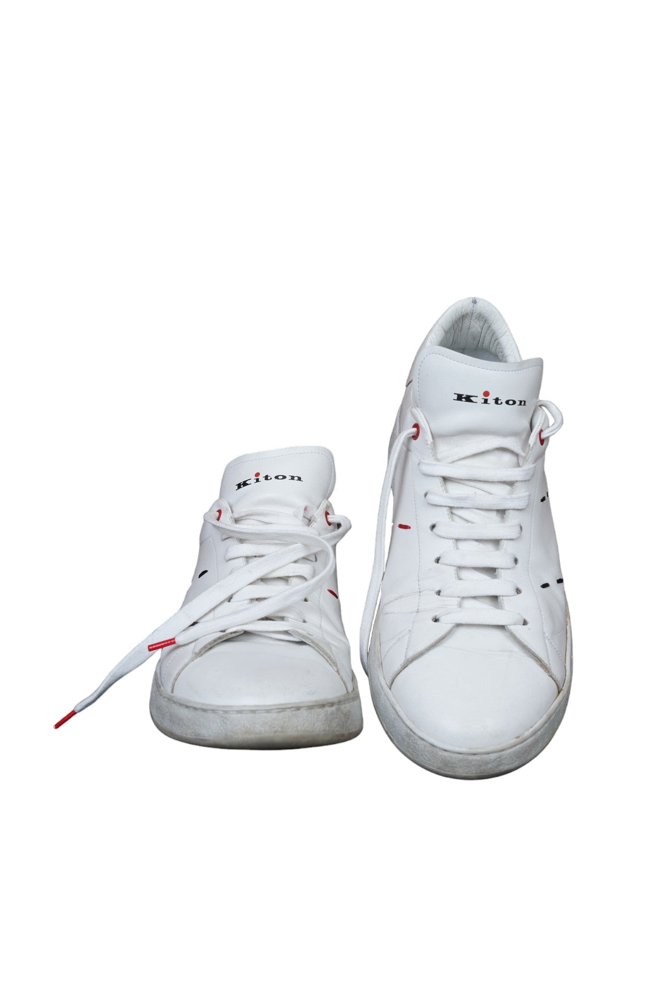Kiton Sneaker cuir blanc 44 UK 10 peu porté Article n°:12387