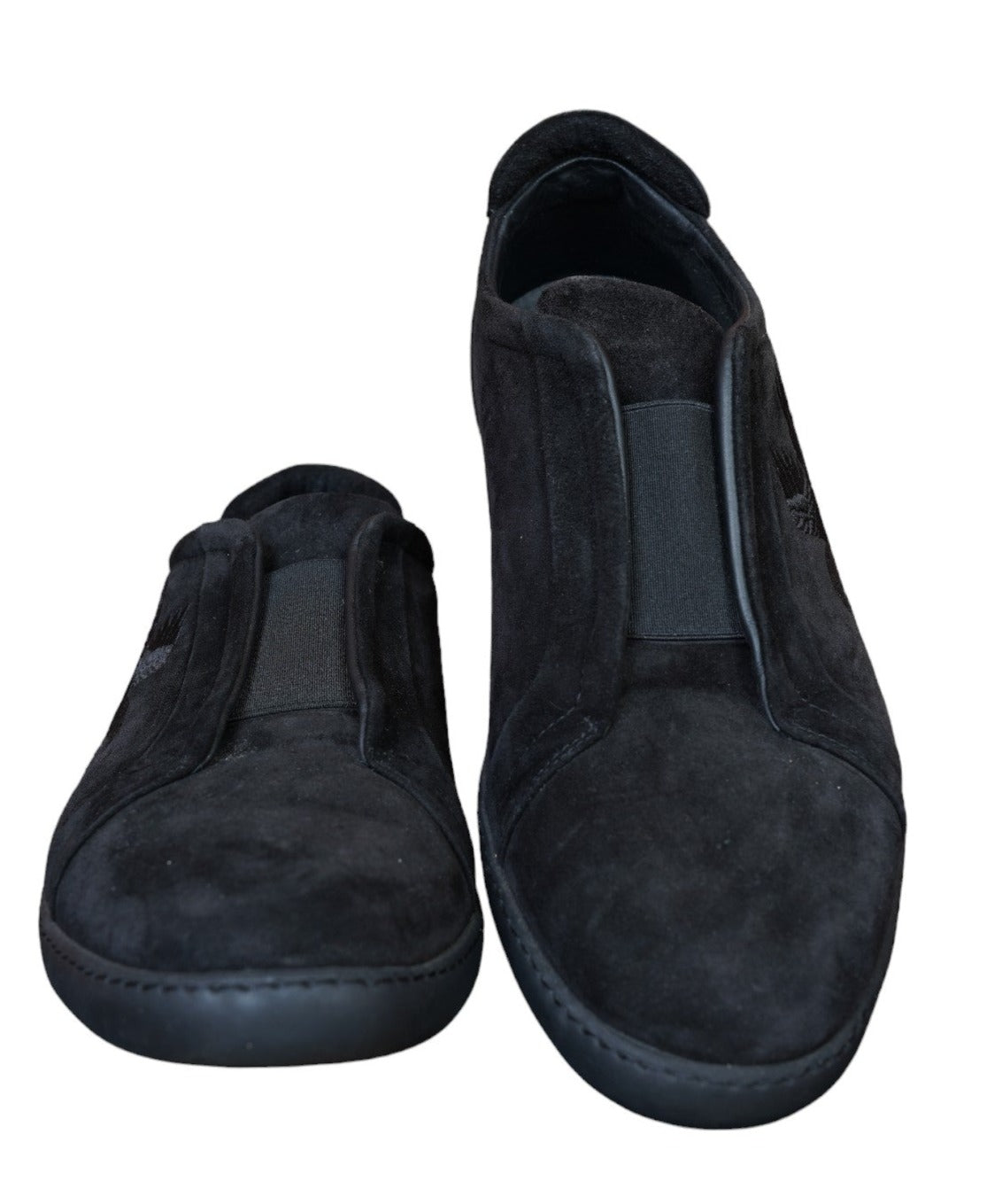 Stefano Ricci Sneaker Wildleder 44 neu schwarz Adler Slip on