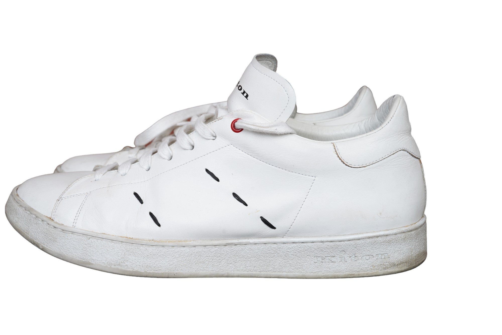 Kiton Sneaker cuir blanc 44 UK 10 peu porté Article n°:12387