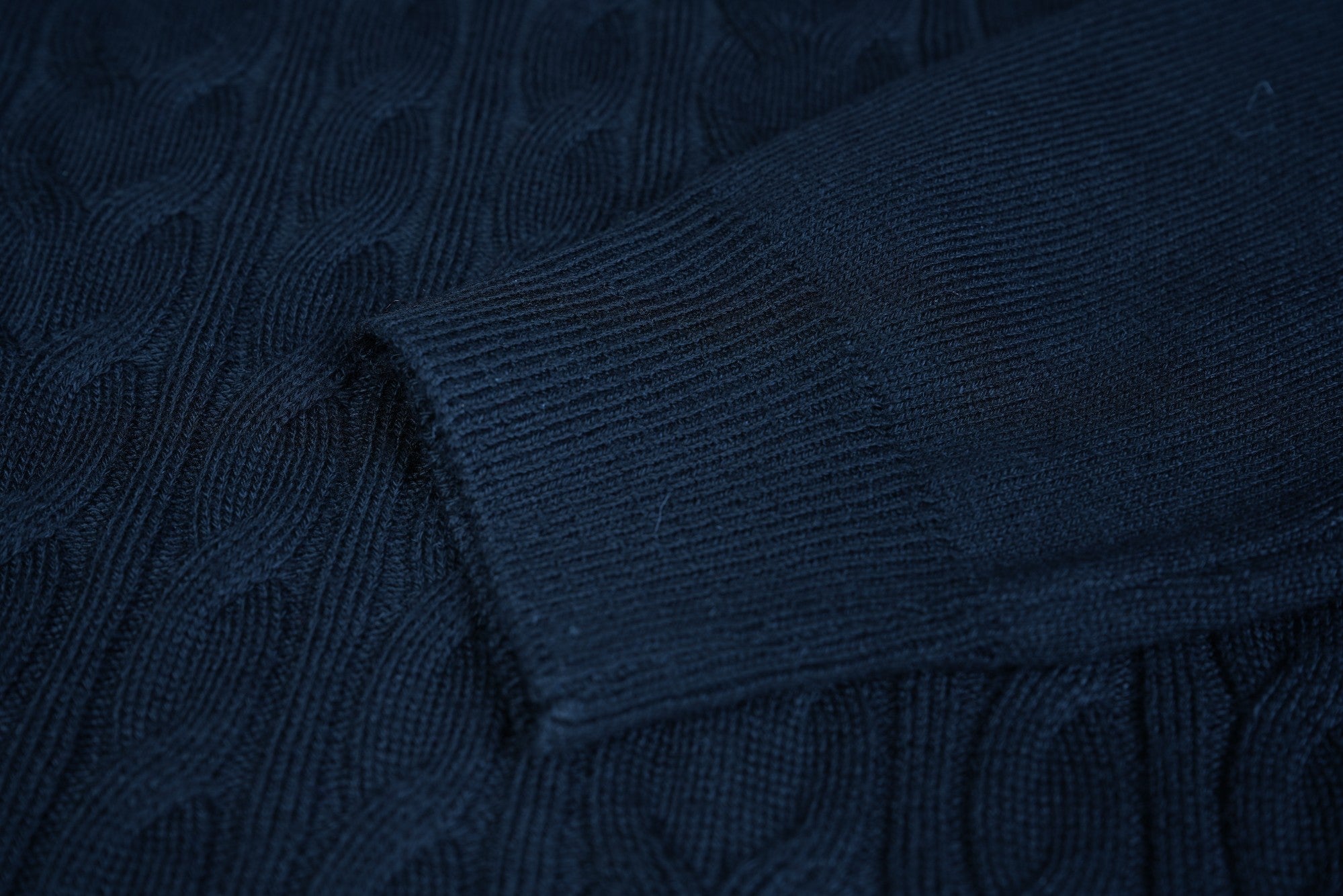 Loro Piana jumper jumper cotton cable knit navy M
