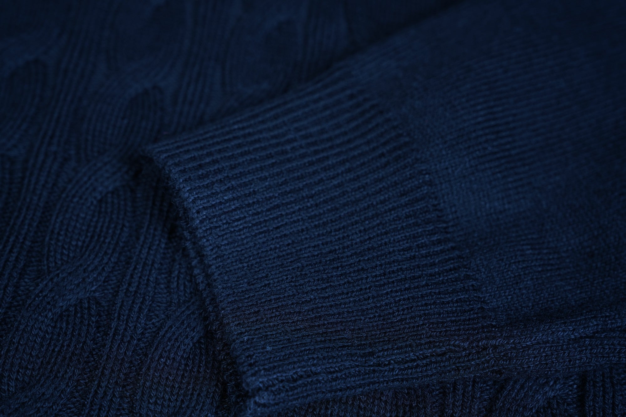 Loro Piana jumper jumper cotton cable knit navy M