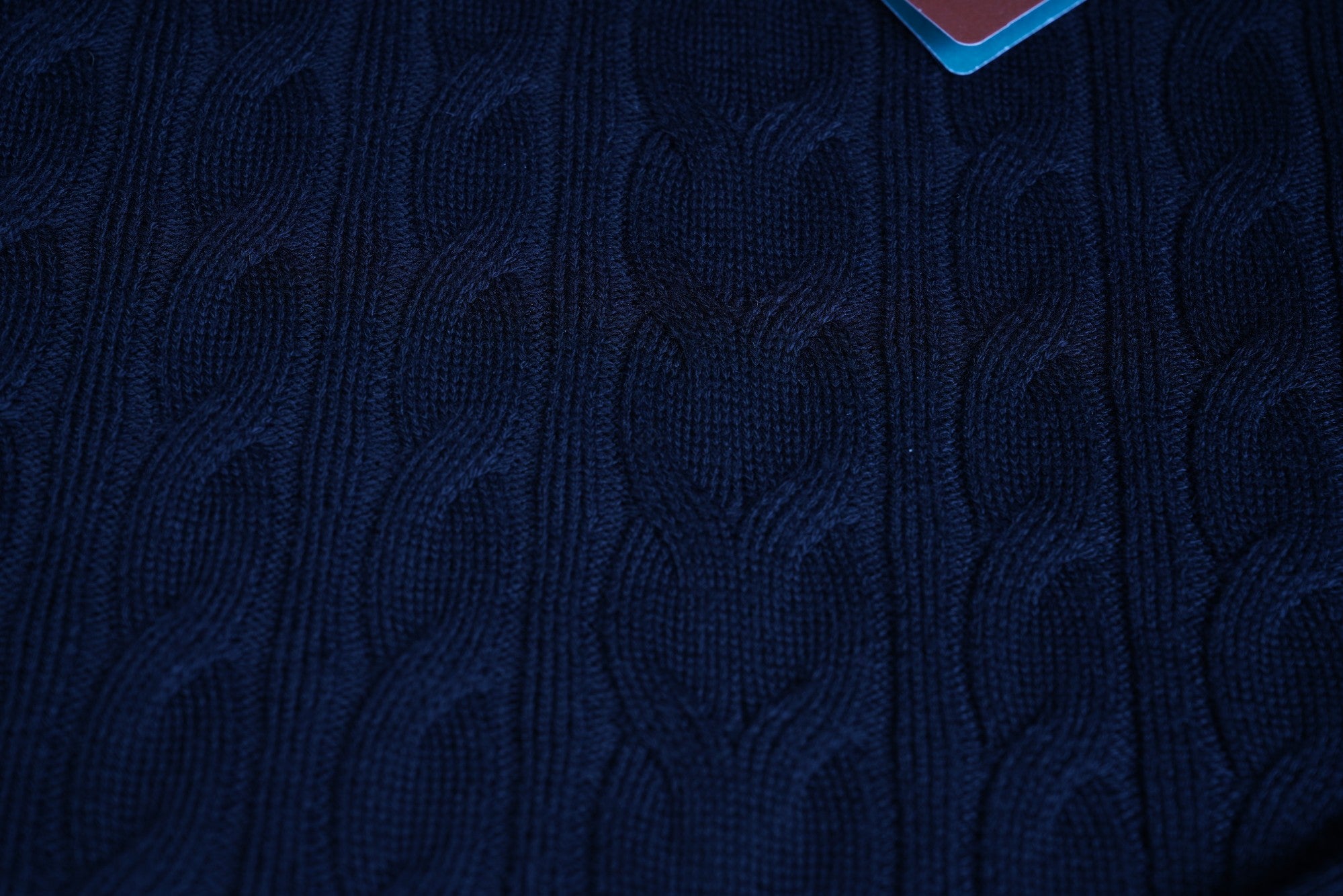 Loro Piana jumper jumper cotton cable knit navy M