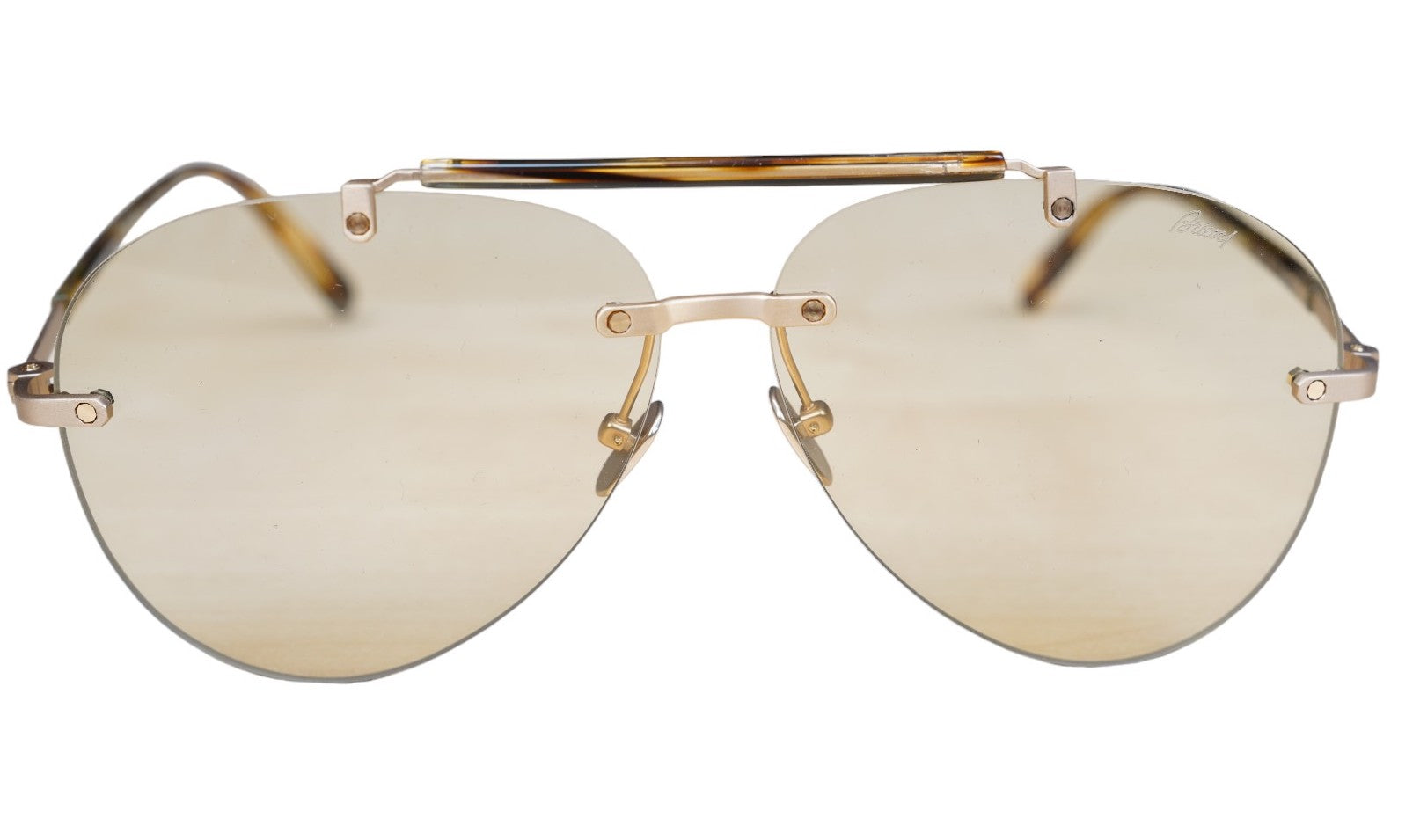 Brioni Lunettes de soleil BR 0061S titan or