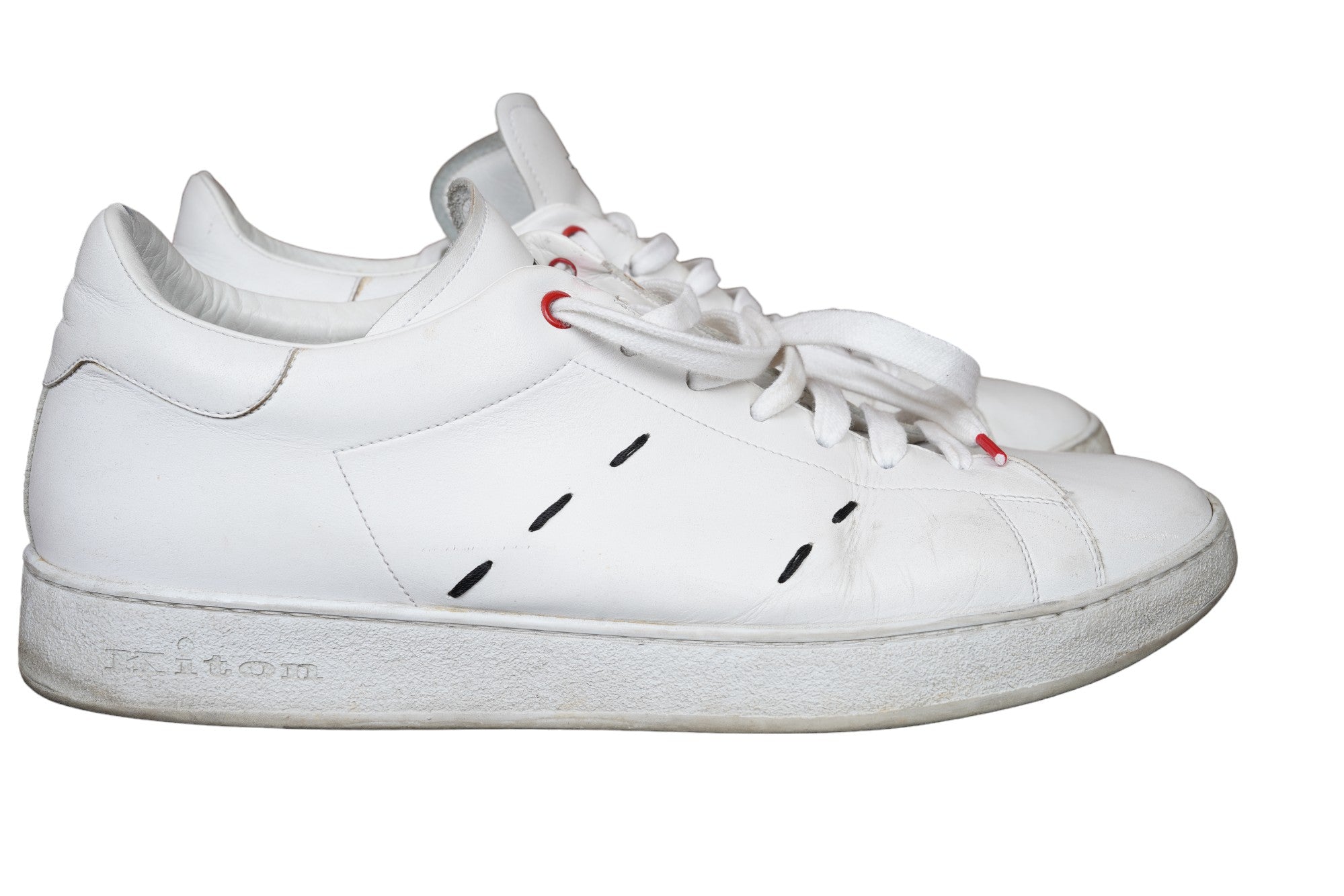 Kiton Sneaker cuir blanc 44 UK 10 peu porté Article n°:12387