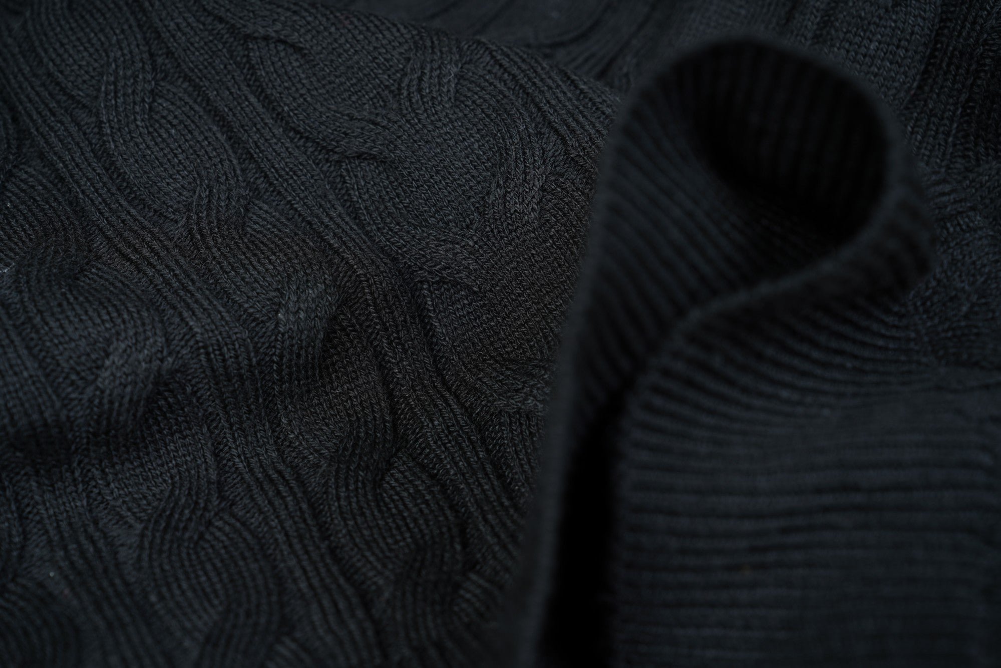 Loro Piana jumper jumper cotton cable knit navy M
