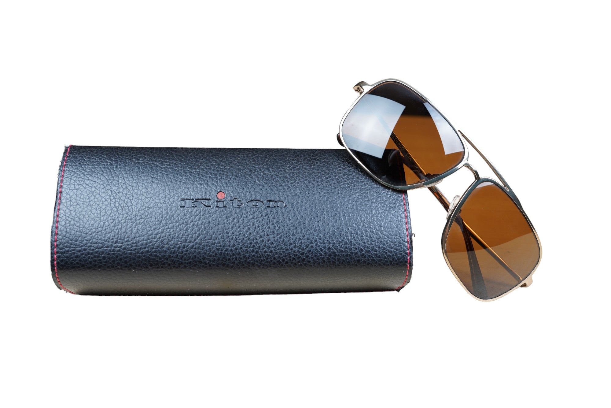 Kiton Lunettes de soleil Titanium Ercolano or