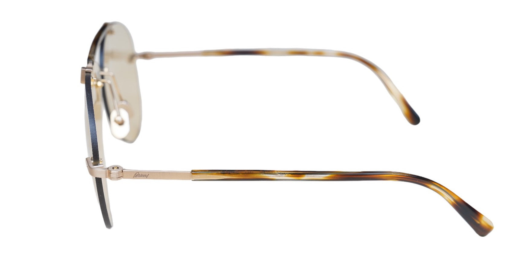 Brioni Lunettes de soleil BR 0061S titan or