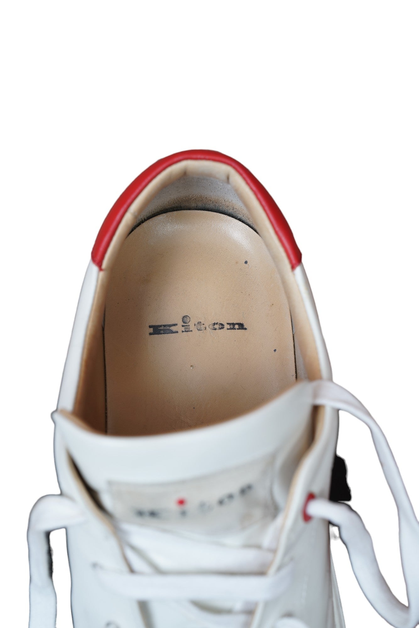 Kiton Sneaker Leder weiß 44 UK 10 wenig getragen Artikel Nr.:12388