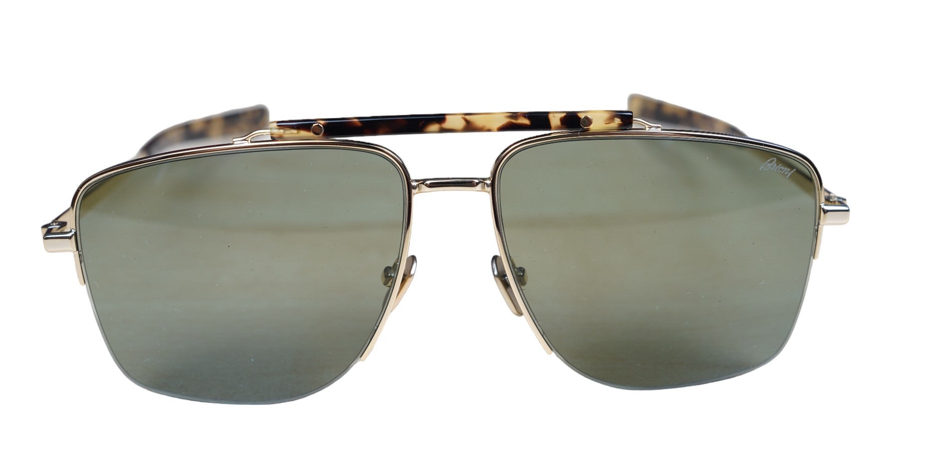Brioni Lunettes de soleil BR 0053S titan or