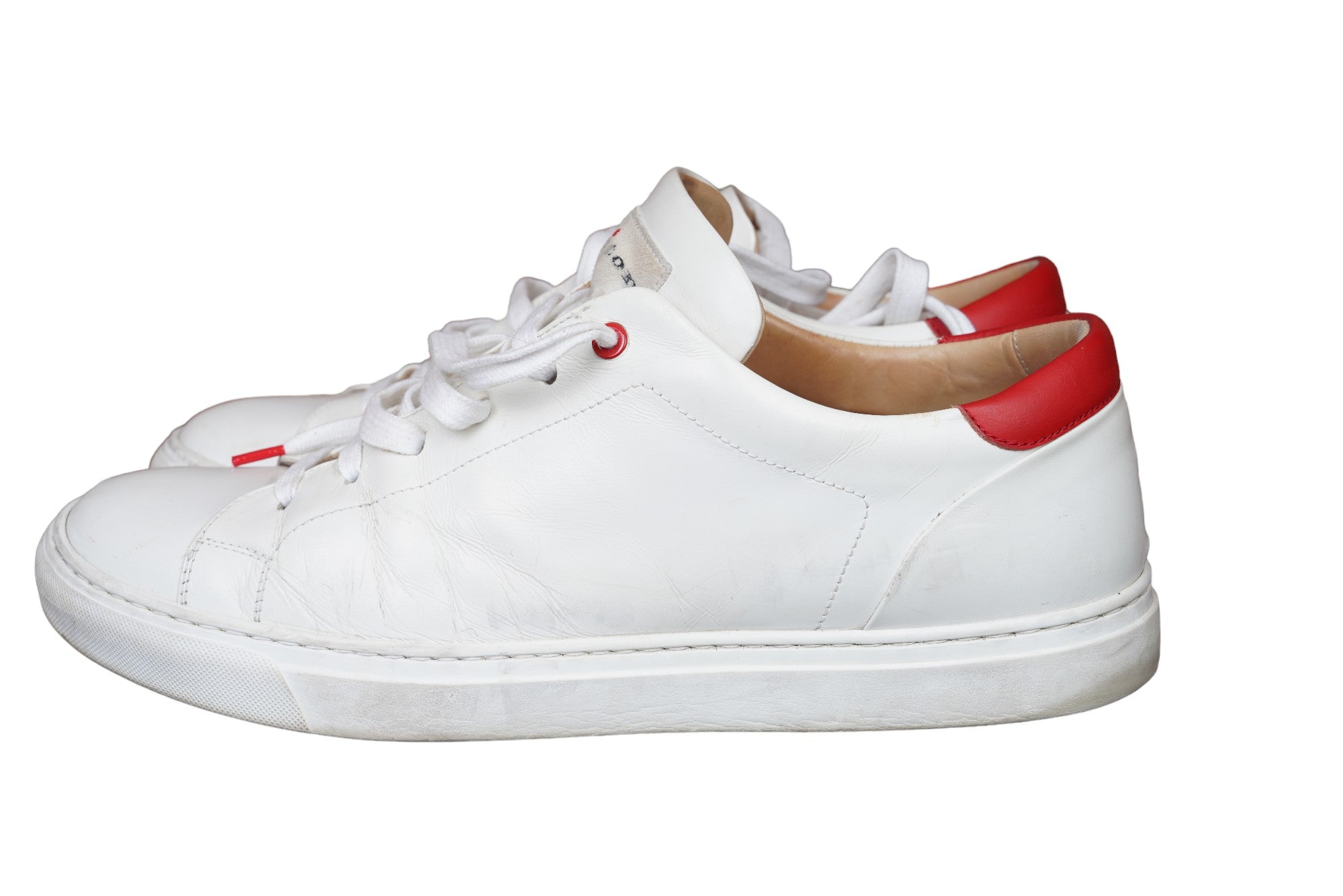 Kiton Sneaker Leder weiß 44 UK 10 wenig getragen Artikel Nr.:12388