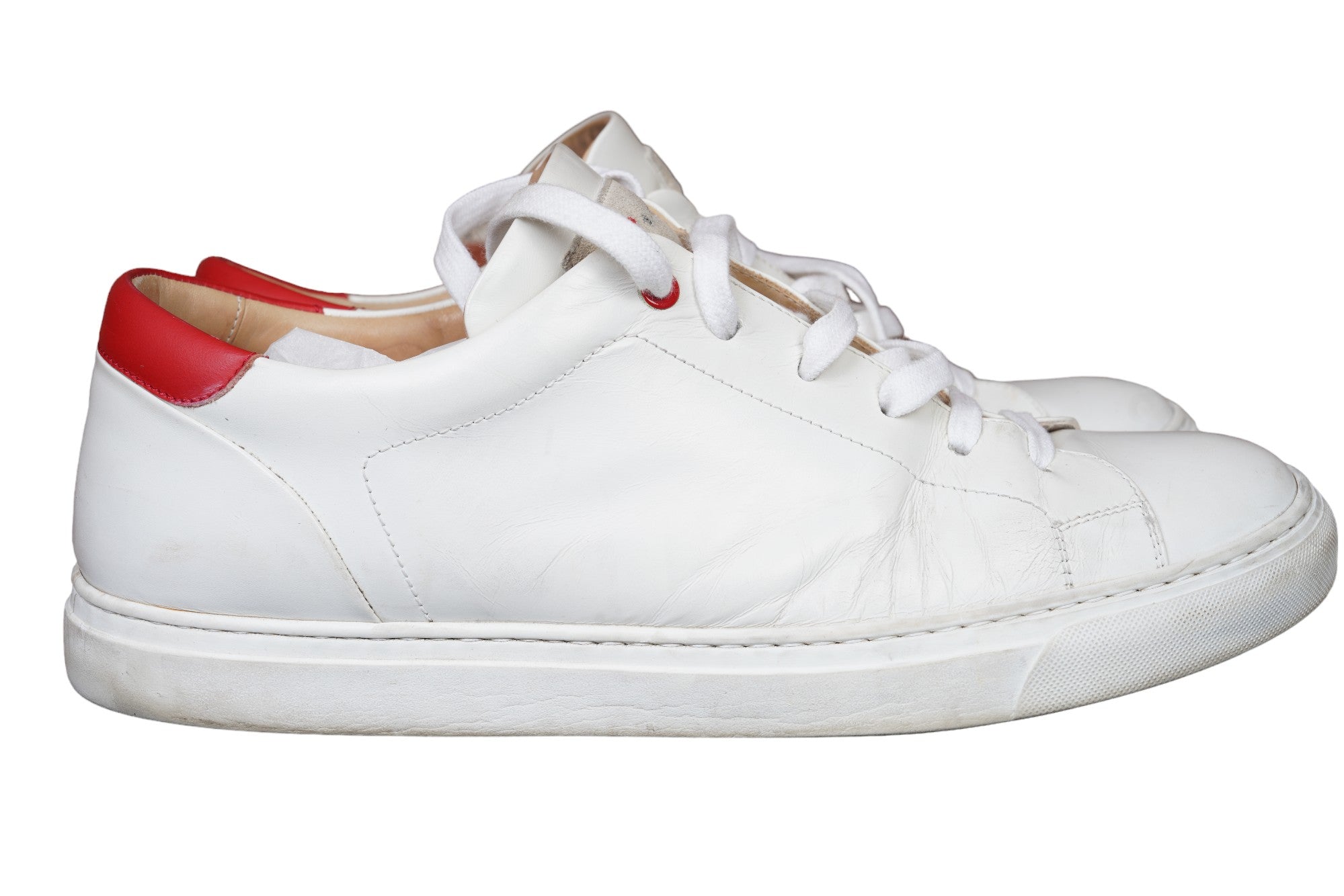 Kiton Sneaker Leder weiß 44 UK 10 wenig getragen Artikel Nr.:12388