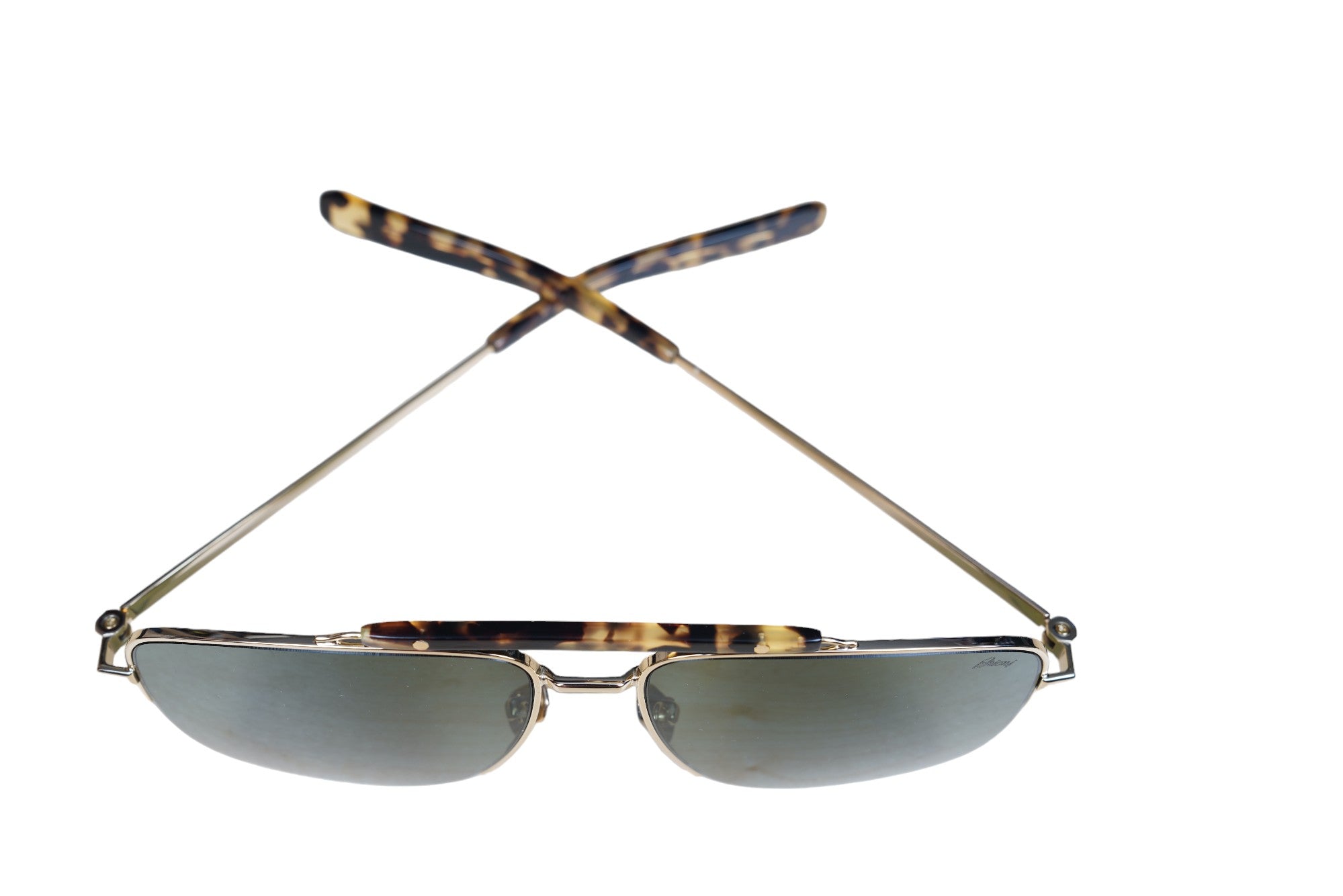 Brioni Lunettes de soleil BR 0053S titan or