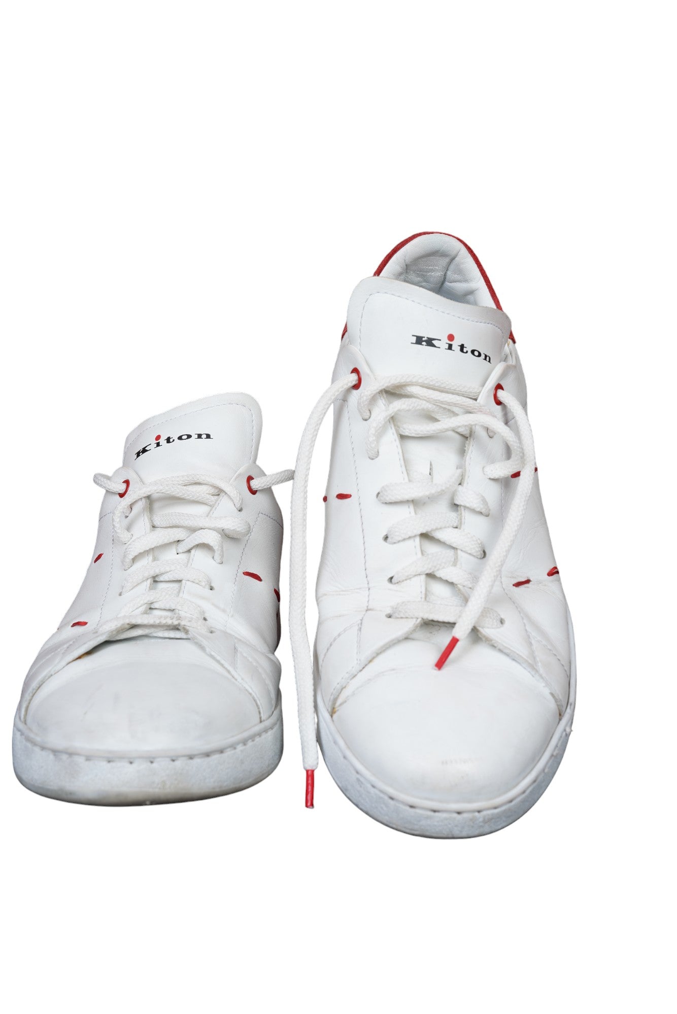 Kiton Sneaker Leder weiß 44 UK 10 wenig getragen Artikel Nr.:12389