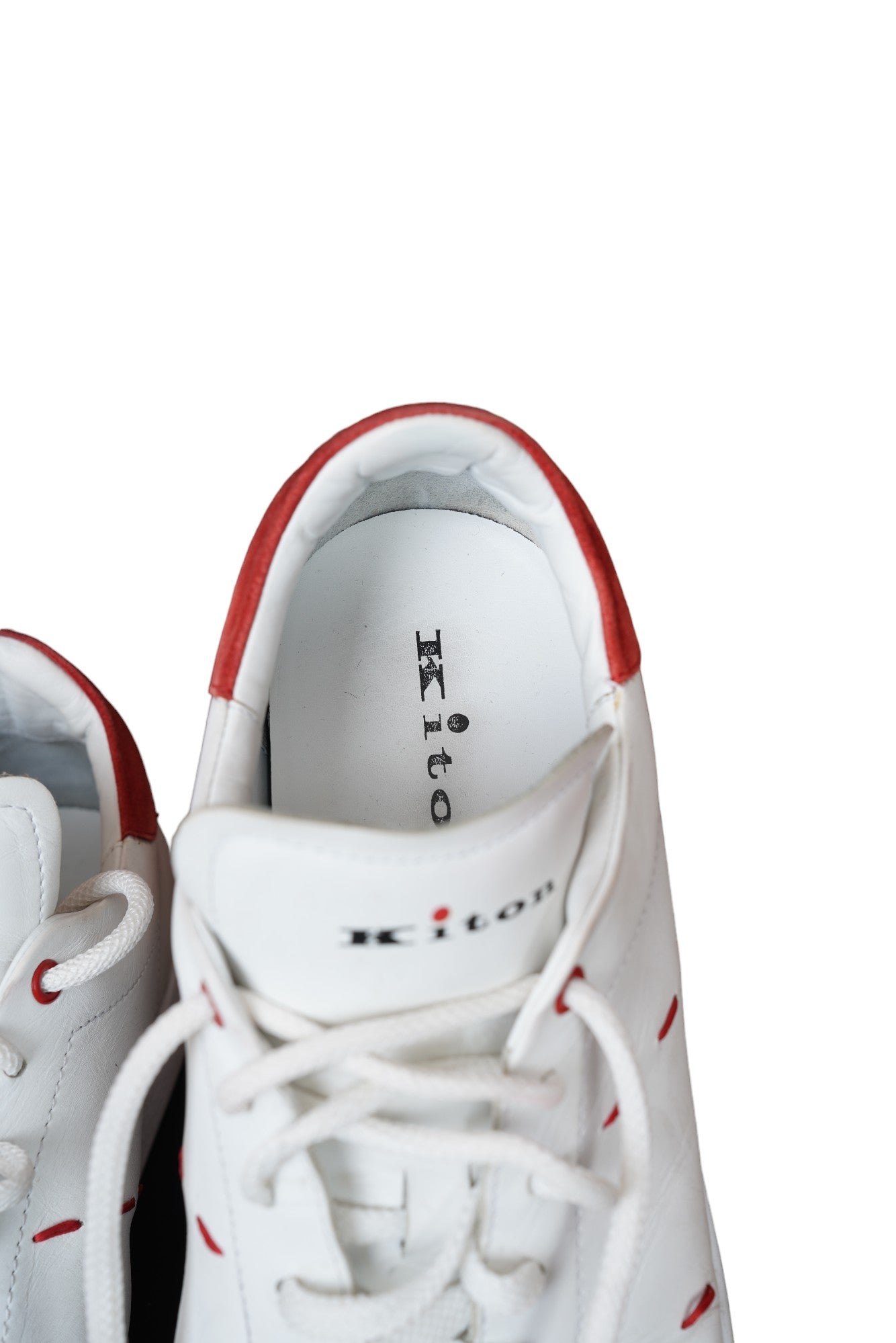 Kiton Sneaker Leder weiß 44 UK 10 wenig getragen Artikel Nr.:12389
