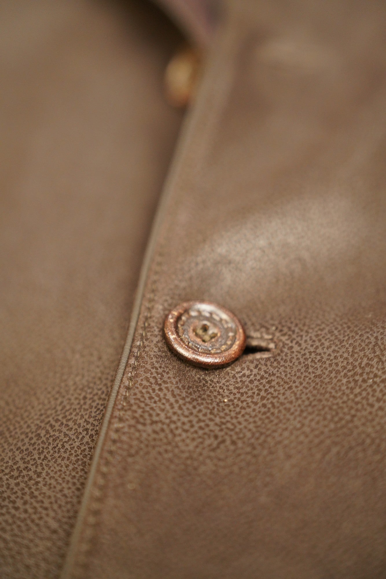 Veste en cuir Ermenegildo Zegna marron cuir nappa avec cachemire 50 (M)