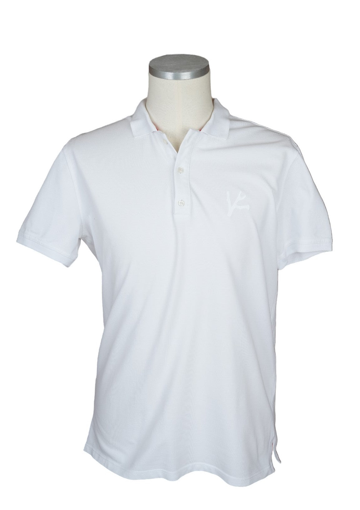 Isaia polo shirt white with embroidery L