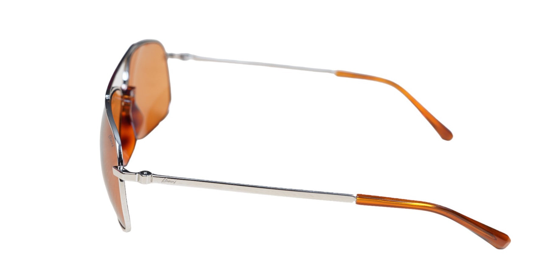 Brioni Lunettes de soleil BR 0056S argent orange