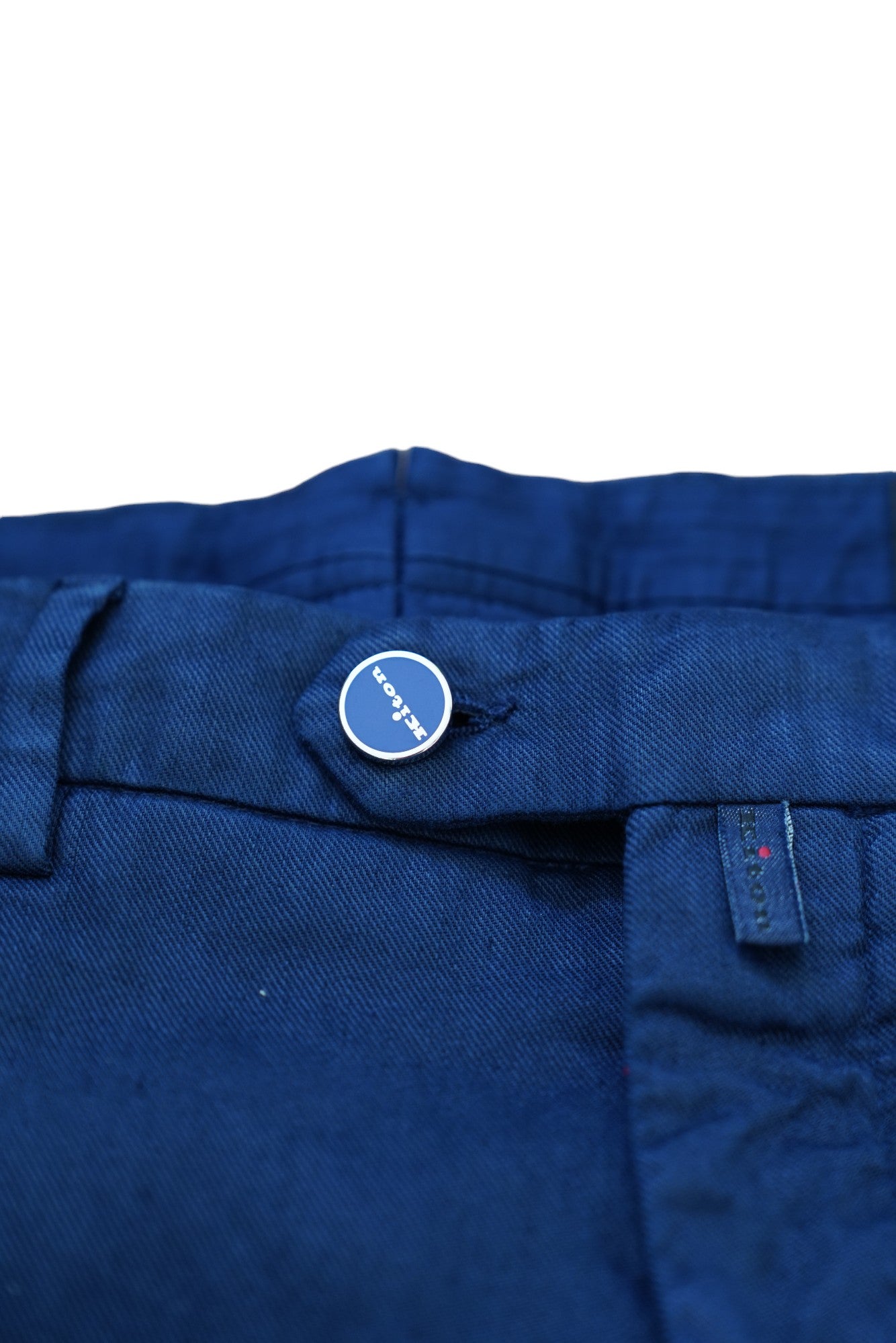 Kiton Hose Chino blau 50 (34) Leinen Mischung neue Sommer
