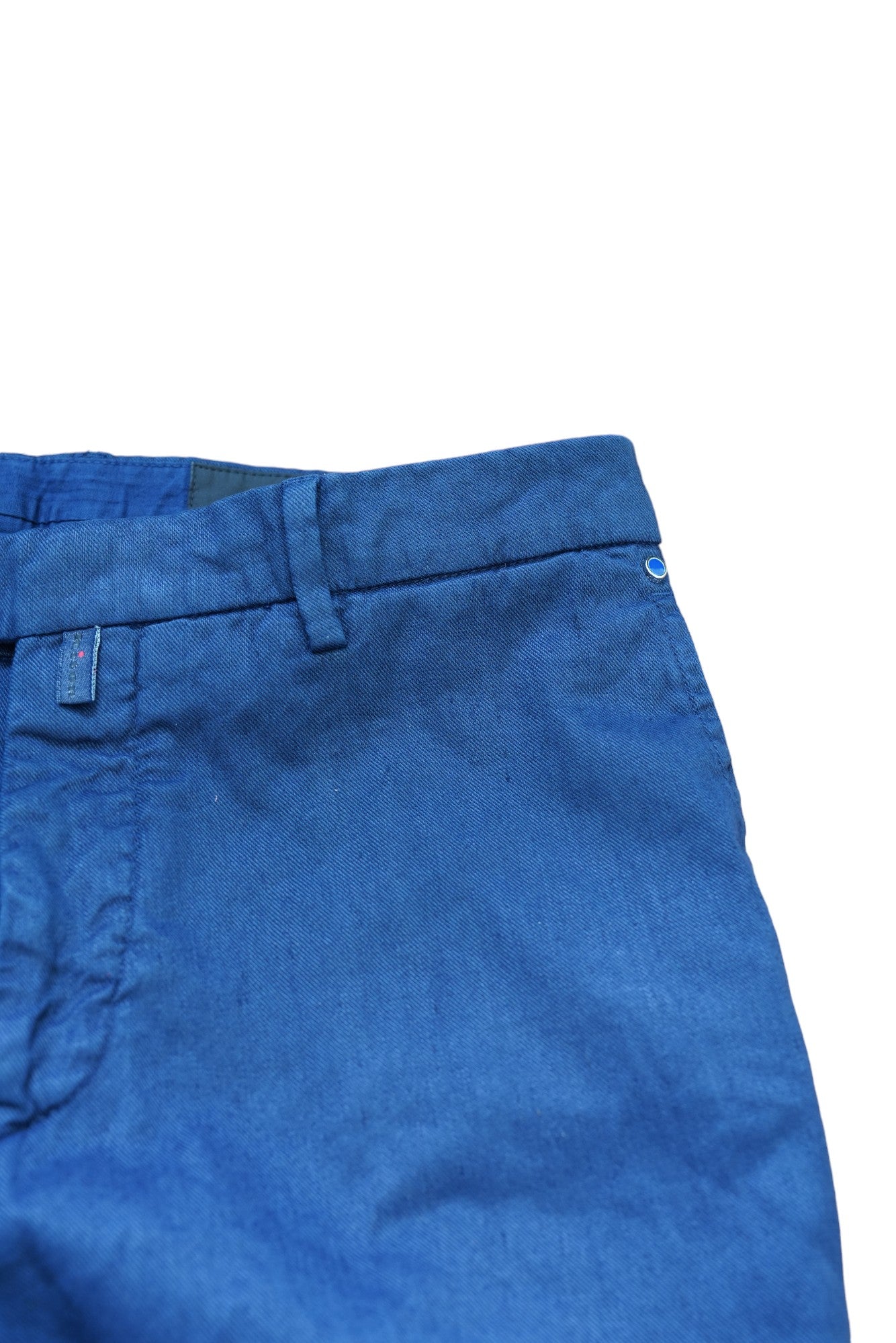 Kiton Hose Chino blau 50 (34) Leinen Mischung neue Sommer