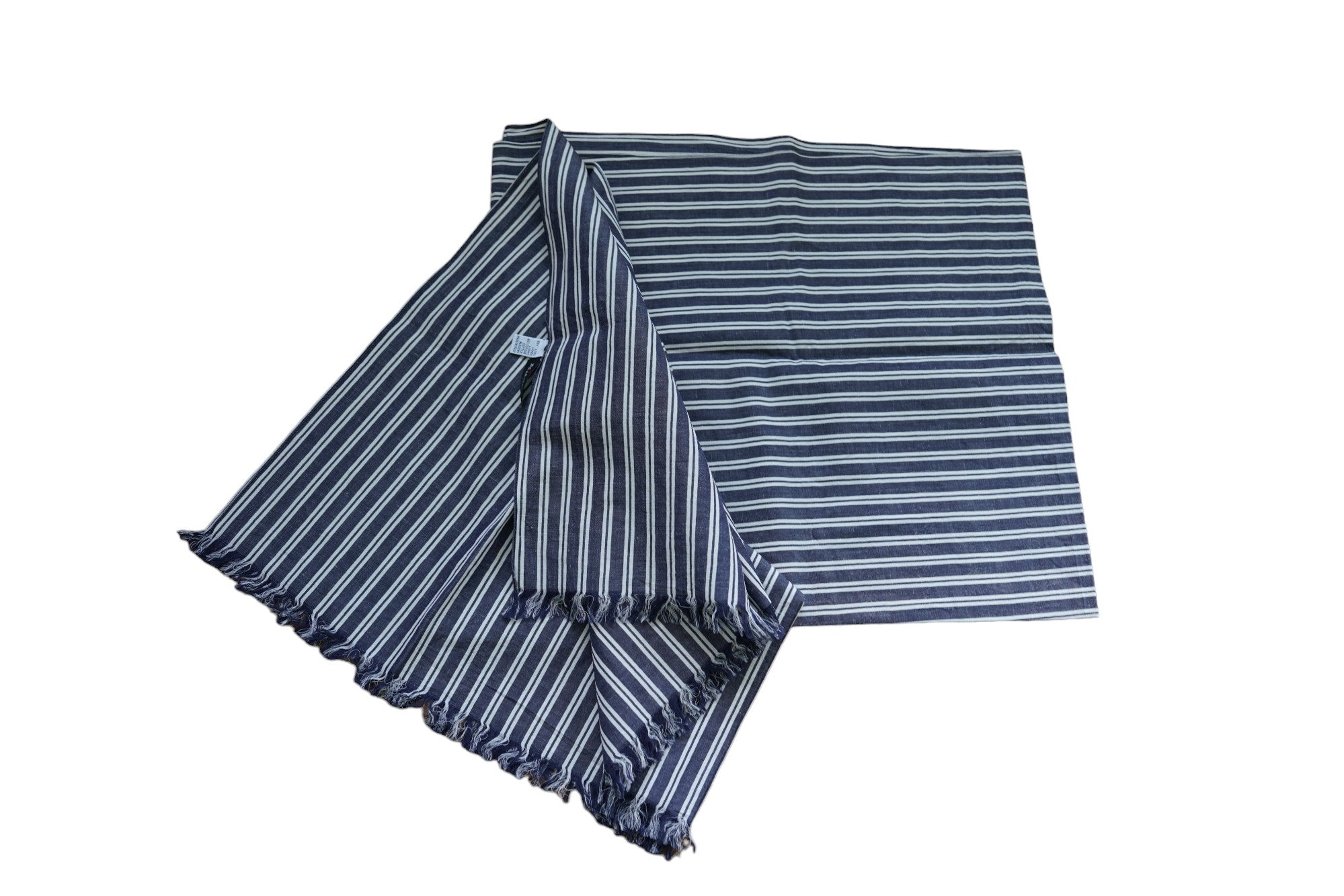 Kiton scarf summer scarf linen/cotton with fringes