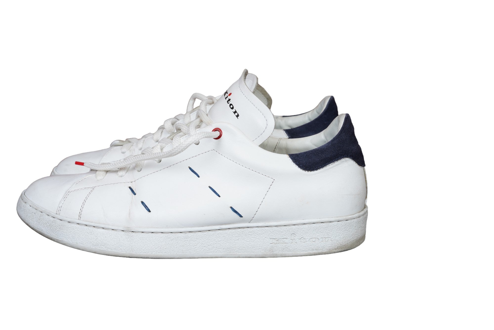 Kiton Sneaker cuir blanc 44 UK 10 peu porté Article n°:12390