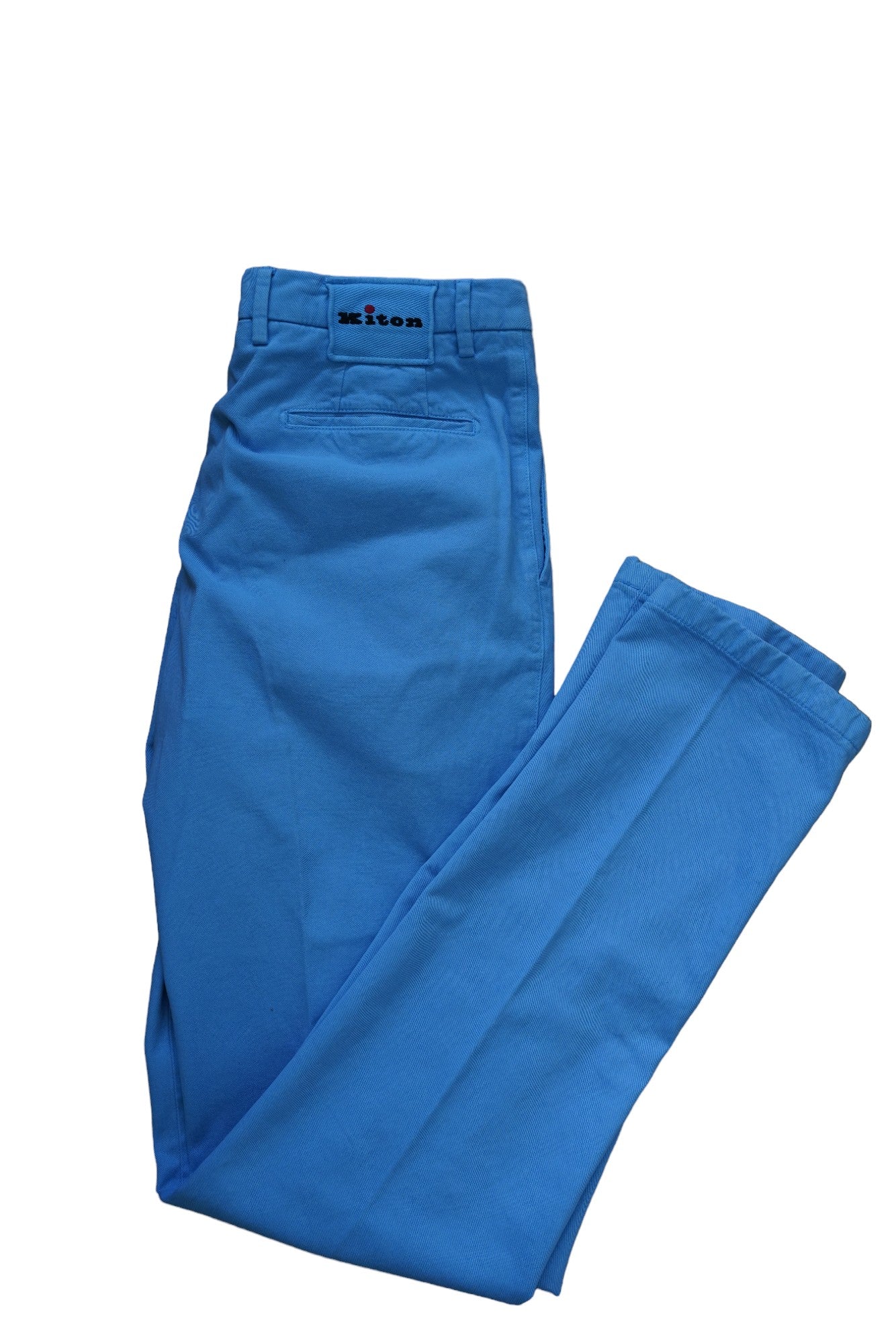 Kiton Chino-Hose Lycocell-Baumwolljeans blau