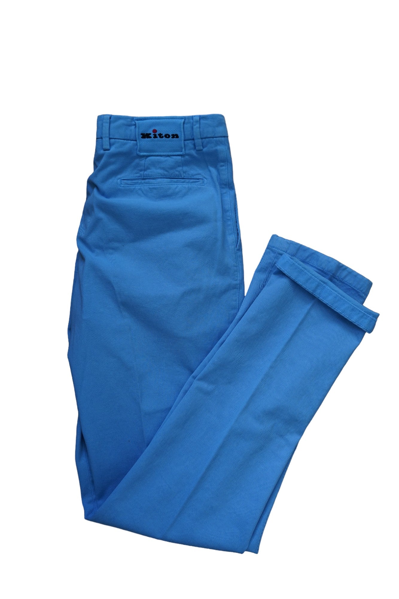 Kiton Chino-Hose Lycocell-Baumwolljeans blau
