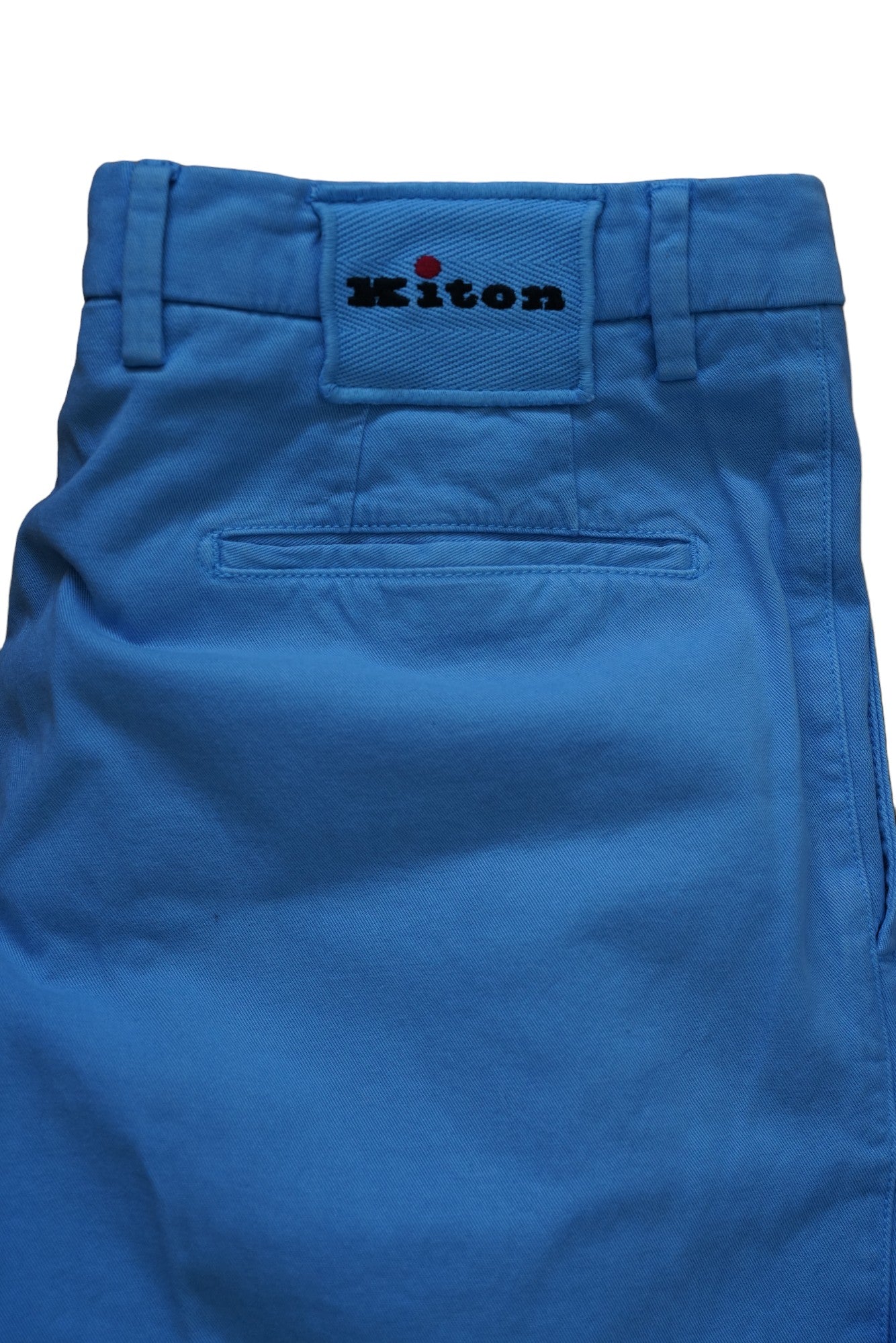 Kiton Chino-Hose Lycocell-Baumwolljeans blau