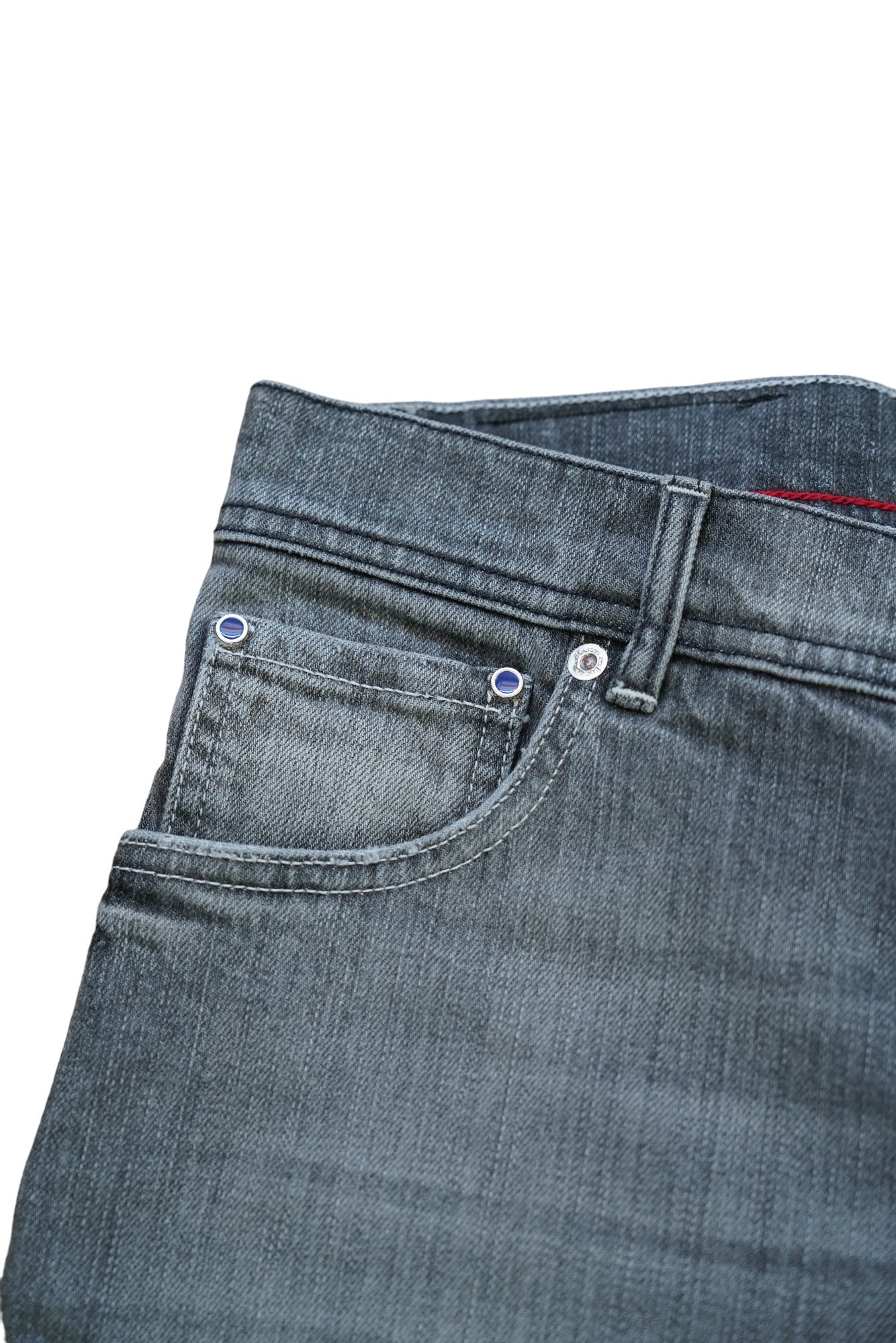 Kiton jeans grey light wash Japan denim destroyed Details