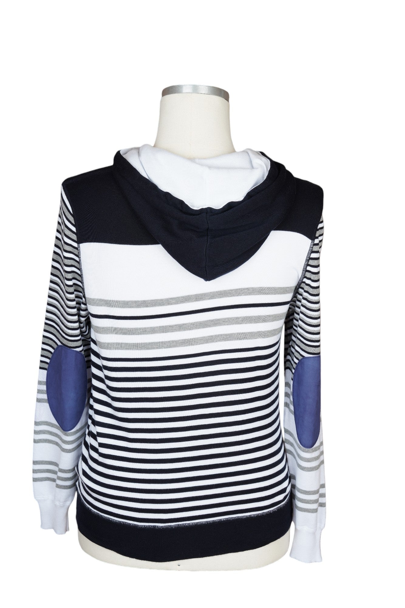 Kiton pull en coton avec cuir et capuche blanc