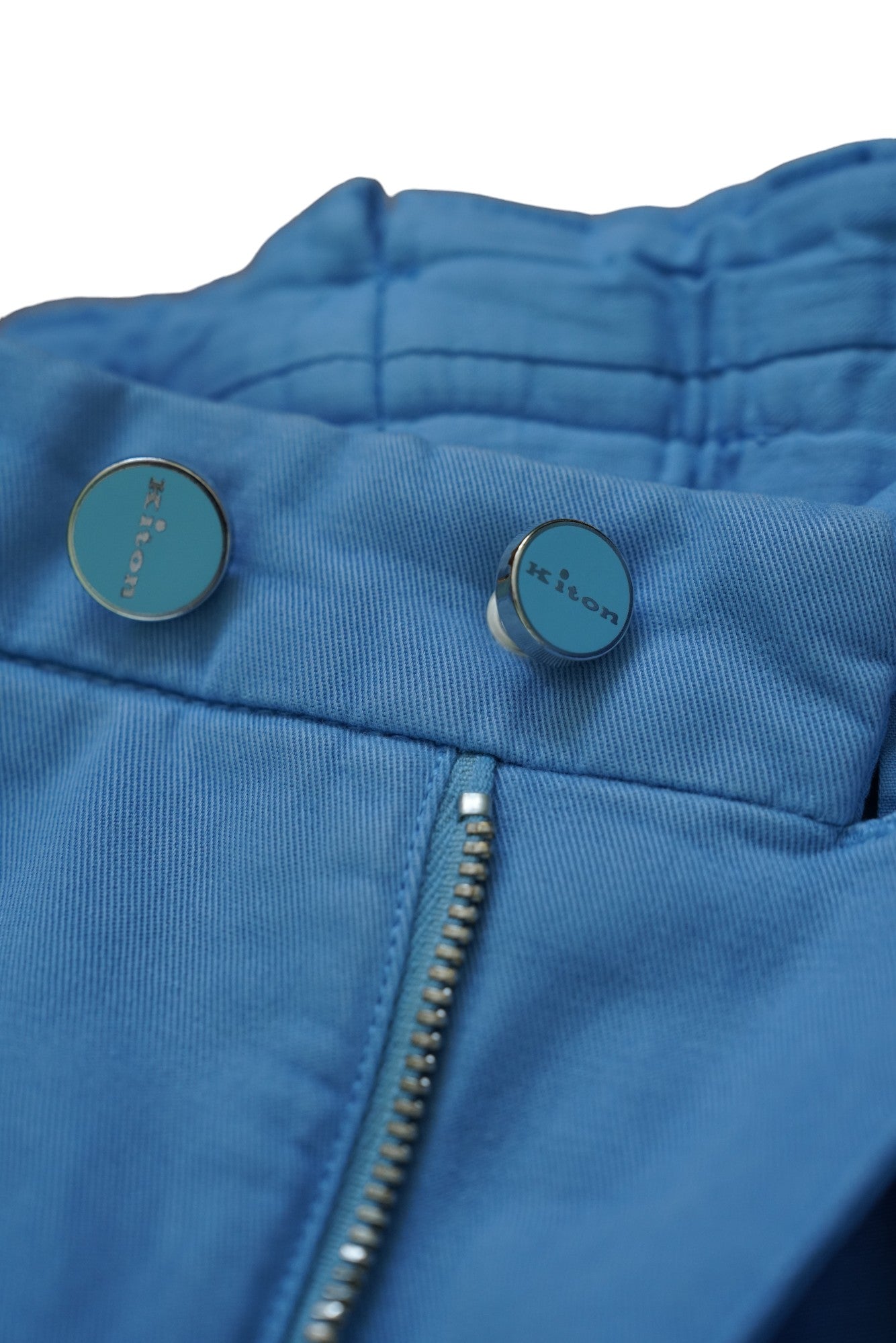 Kiton Chino-Hose Lycocell-Baumwolljeans blau