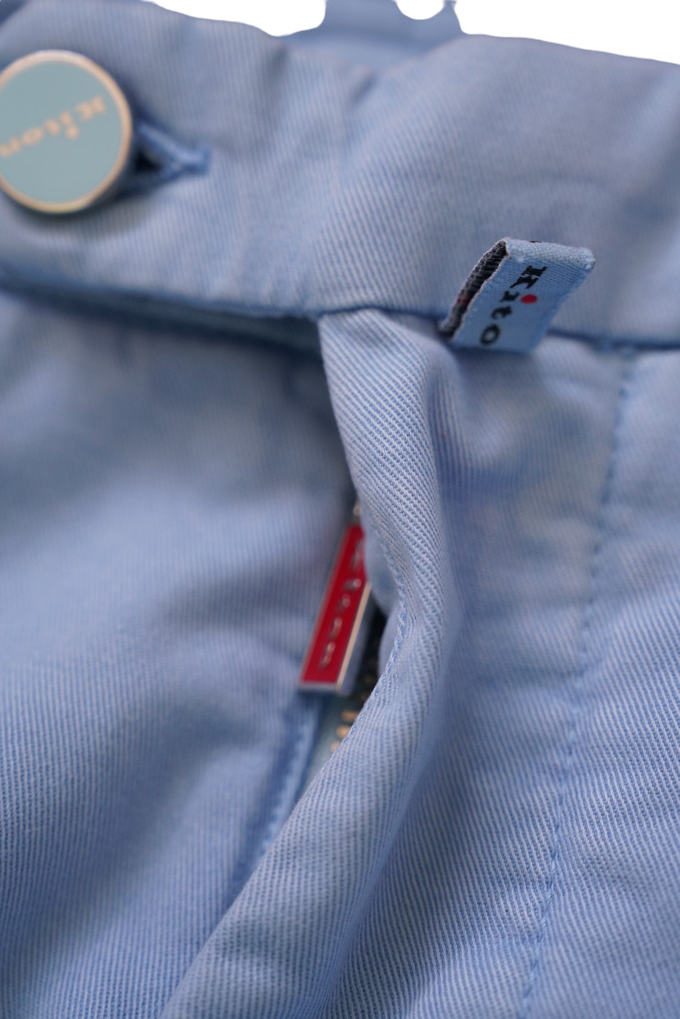Kiton Chino-Hose Lycocell-Baumwolljeans blau