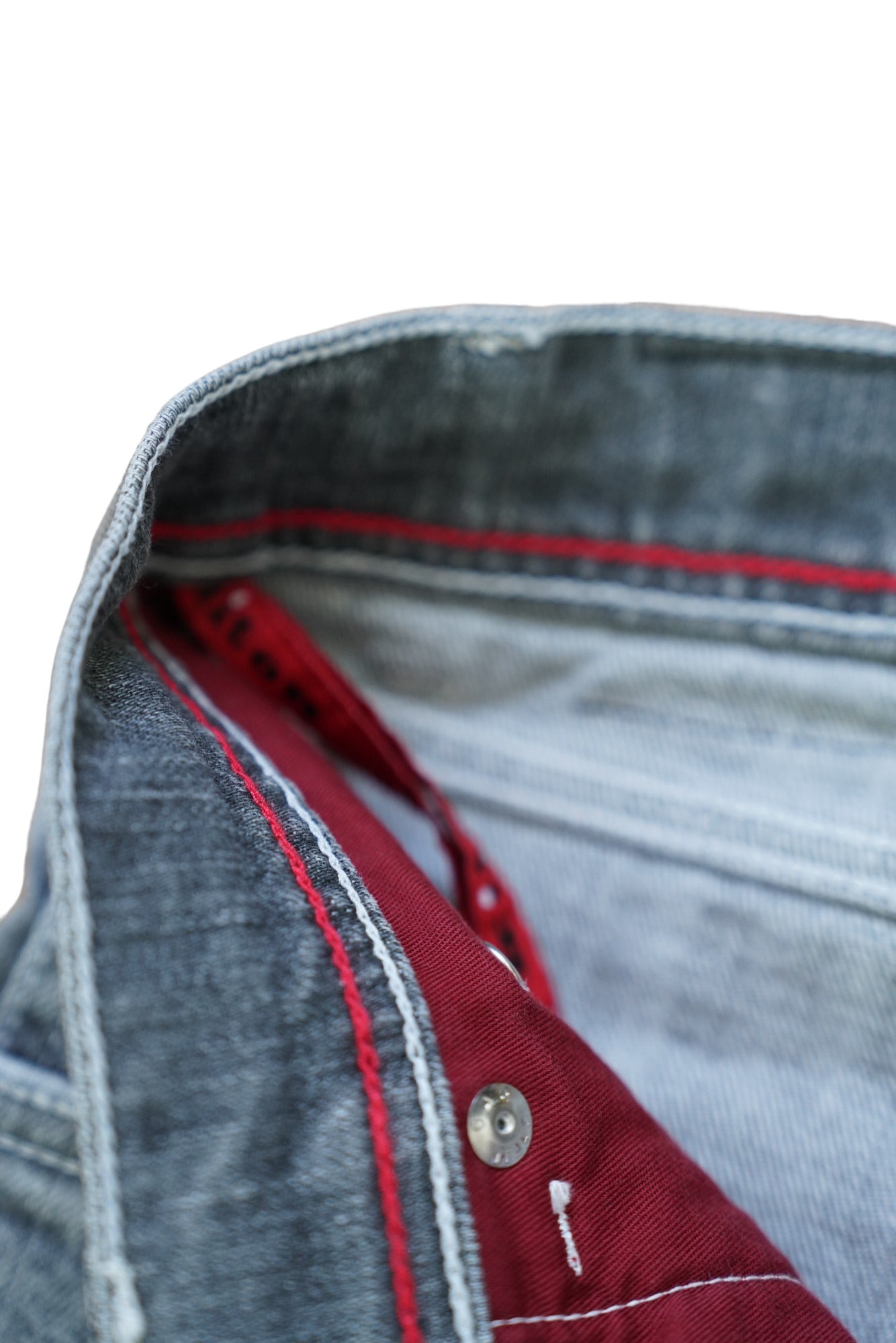 Kiton jeans grey light wash Japan denim destroyed Details