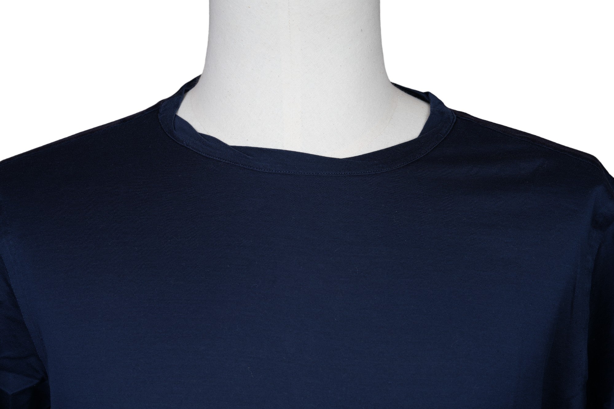 Kiton T-Shirt dunkelblau handgefertigte Baumwolle