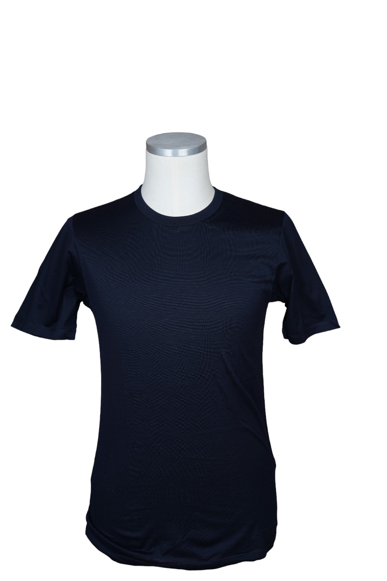 Kiton T-shirt dark blue handmade cotton crewneck