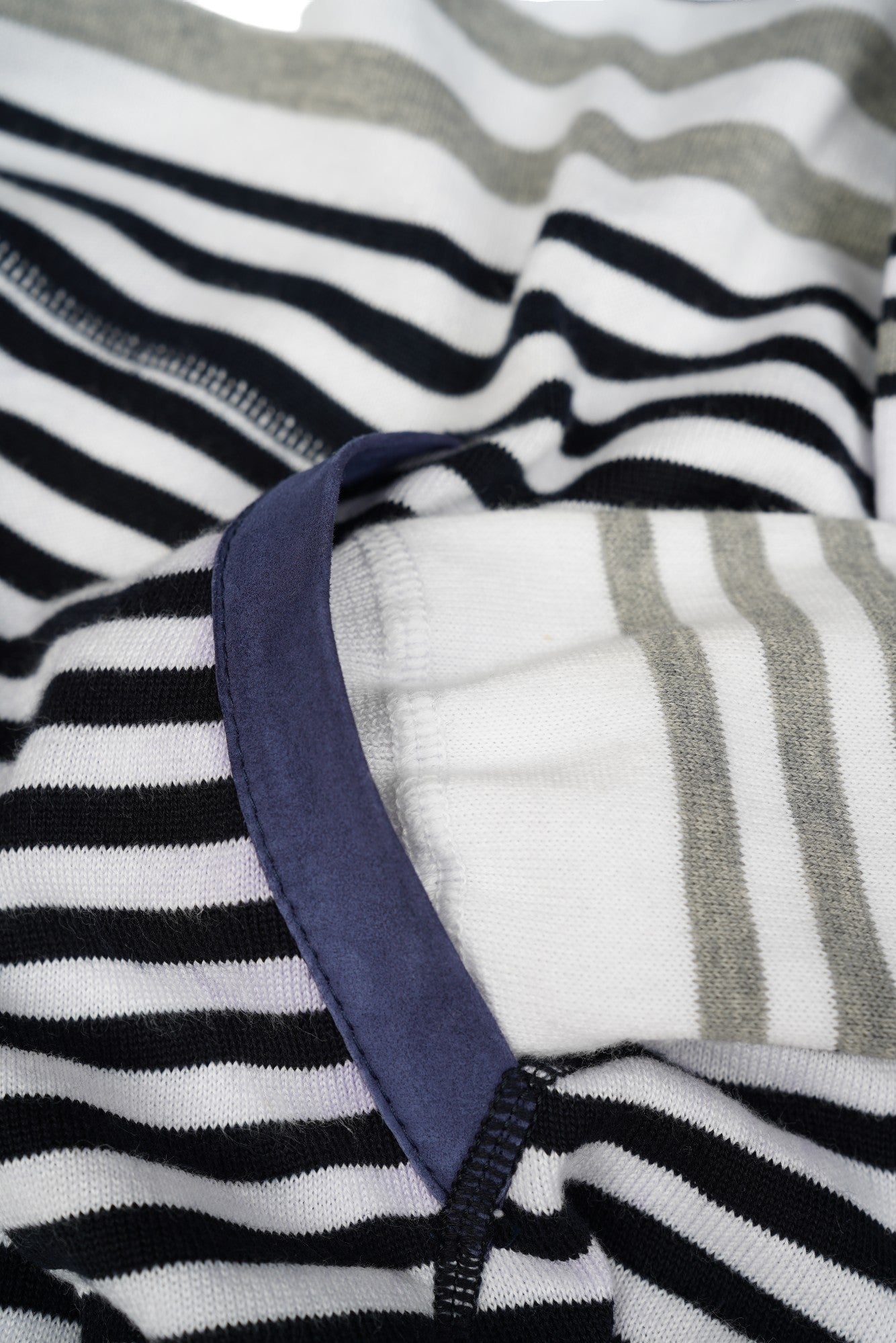 Kiton pull en coton avec cuir et capuche blanc