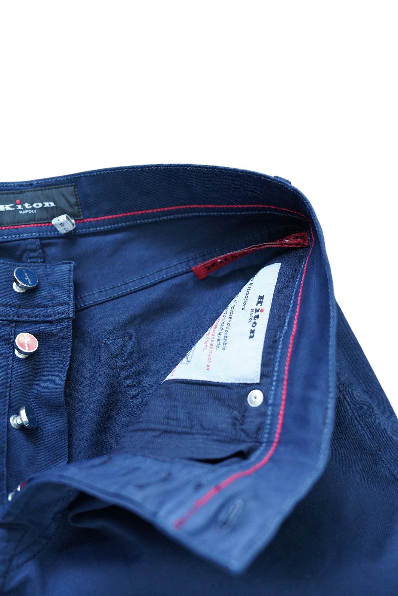 Kiton pantalon chino bleu foncé été