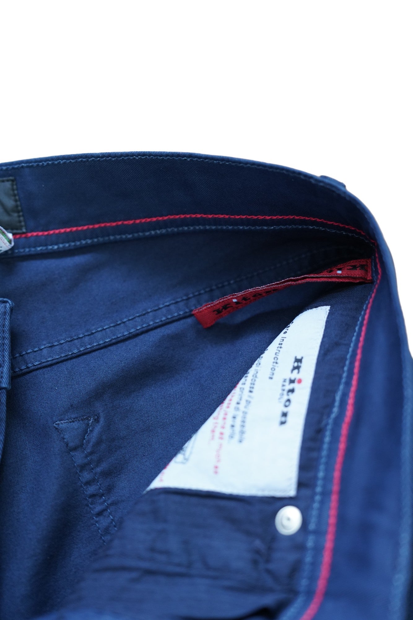 Kiton pantalon chino bleu foncé été