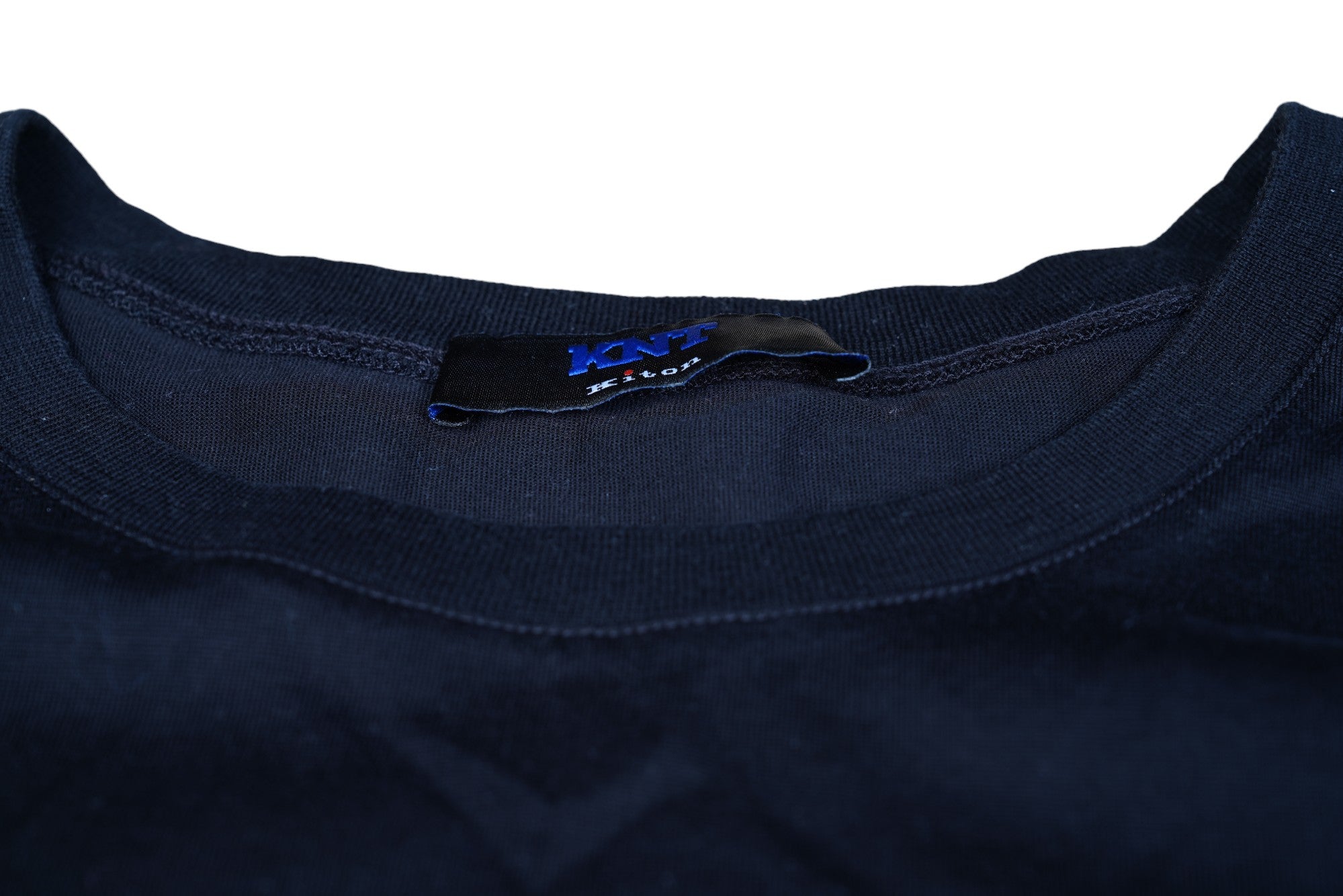Kiton KNT T-shirt Bleu Coton fait main