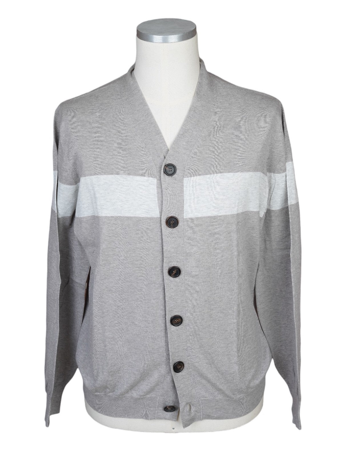 Brunello Cucinelli Cardigan gris coton