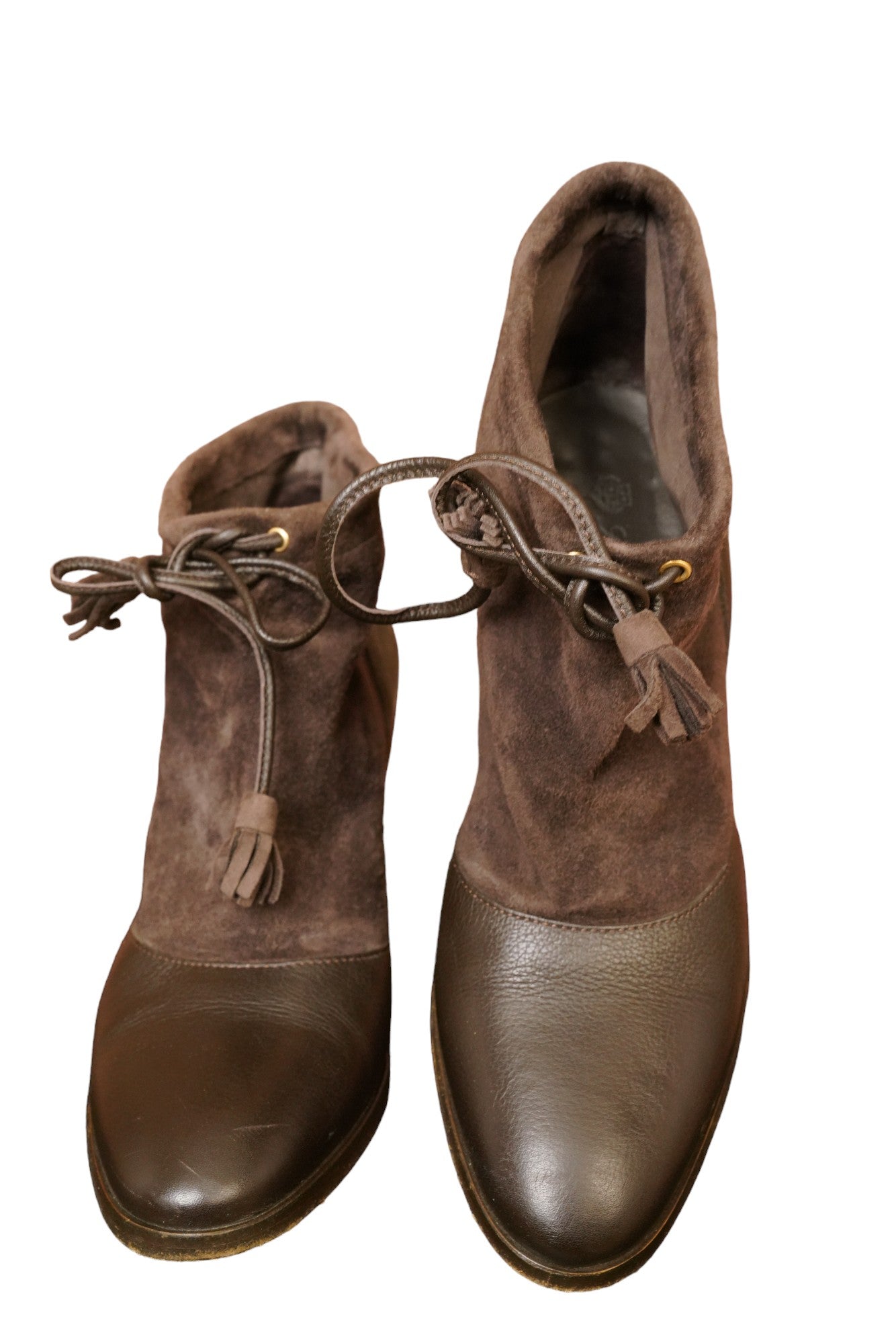 Loro Piana Stiefelette Stiefel Sommer Leder Schuhe Damen Braun