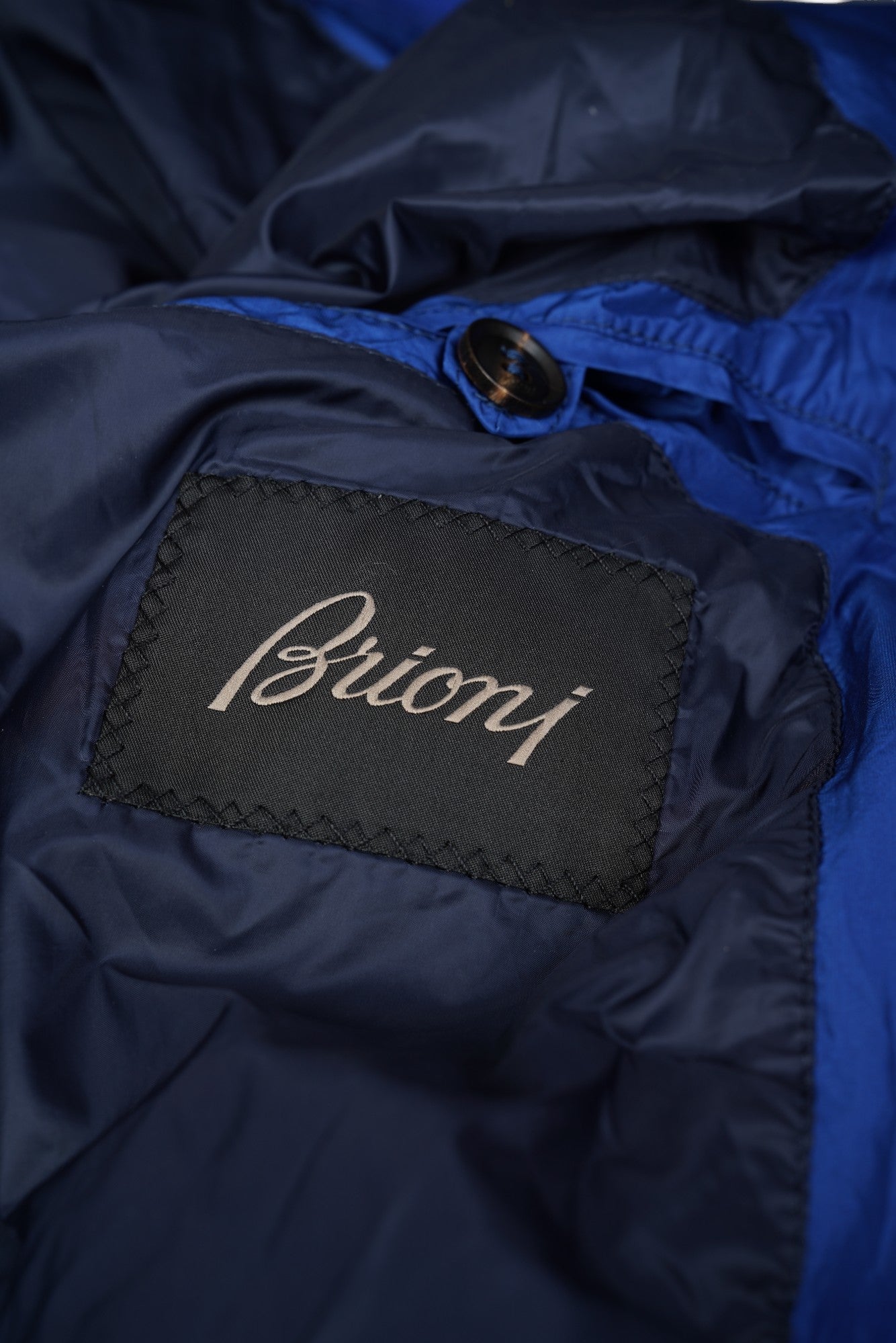 Brioni blouson soie bleu nouveau XXL XXXL