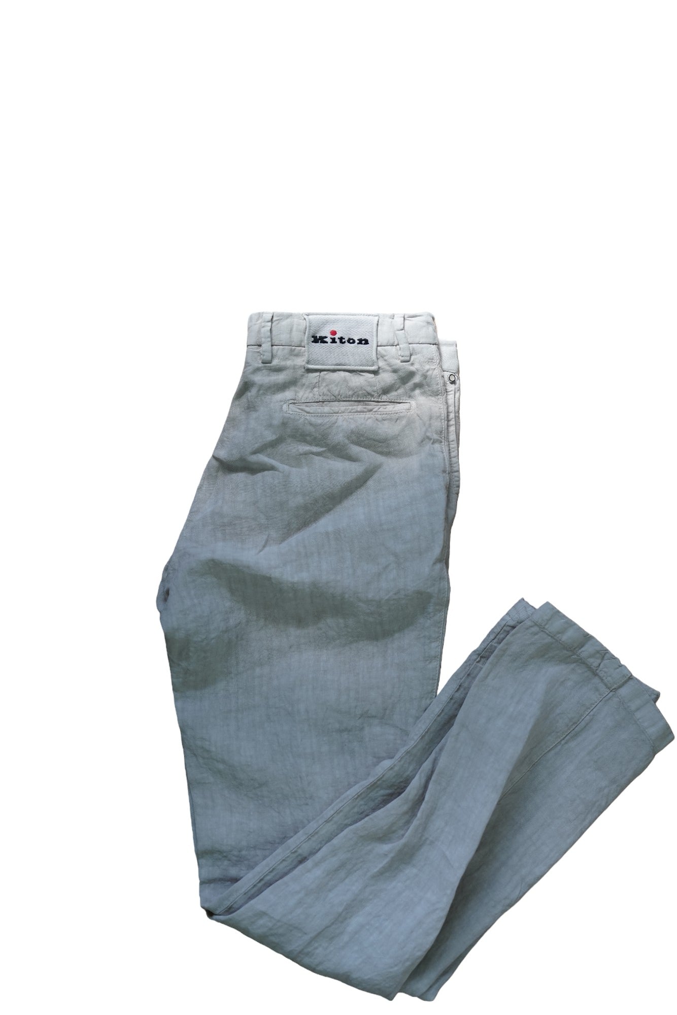 Kiton pantalon en lin été gris clair (gris clair)