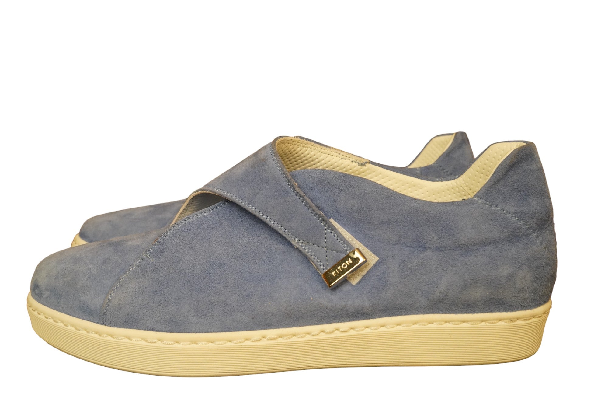 Kiton chaussures daim été bleu 42-43