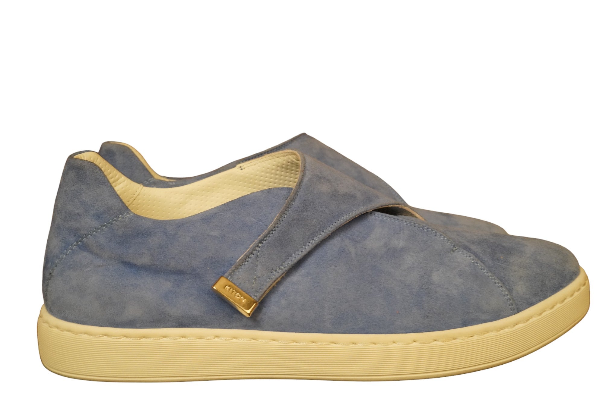 Kiton chaussures daim été bleu 42-43