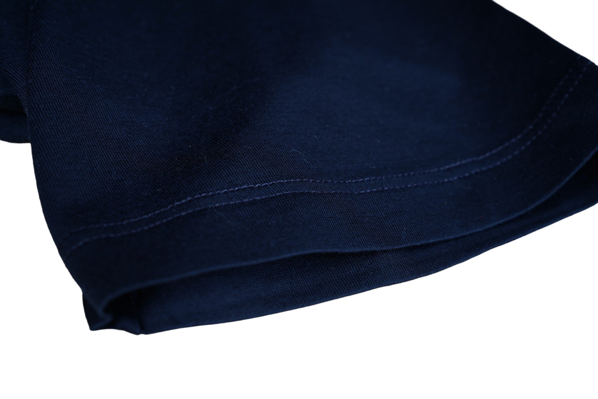 Kiton T-shirt dark blue handmade cotton crewneck
