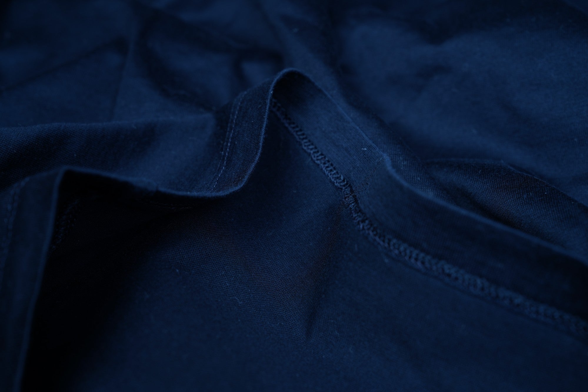 Kiton T-shirt dark blue handmade cotton crewneck