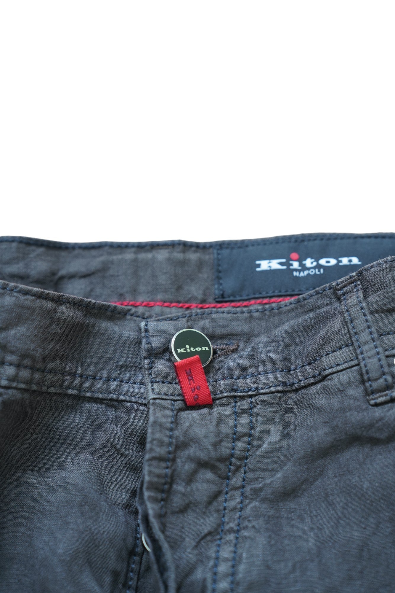 Kiton trousers linen brown summer