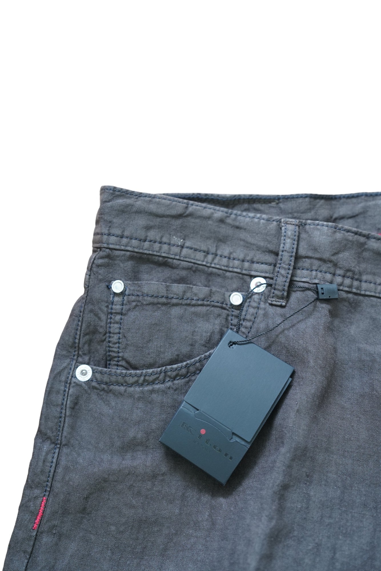 Kiton trousers linen brown summer