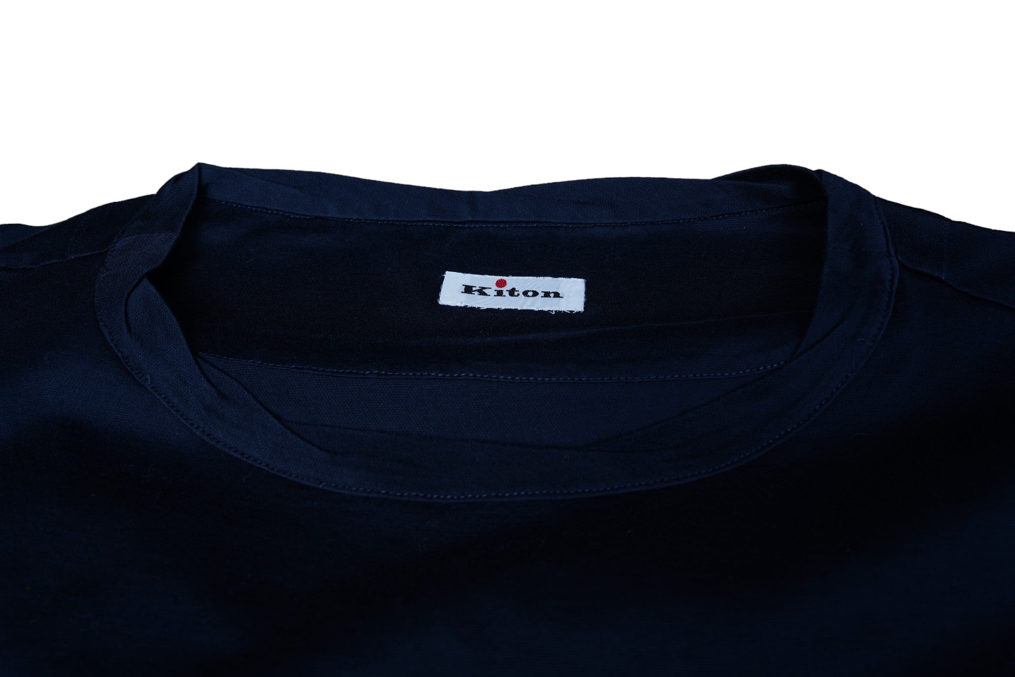 Kiton T-Shirt dunkelblau handgefertigte Baumwolle